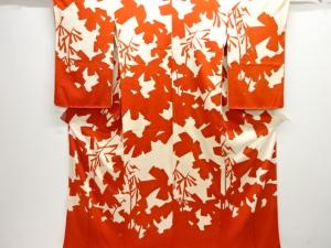 大正ロマン　錦紗抽象模様着物